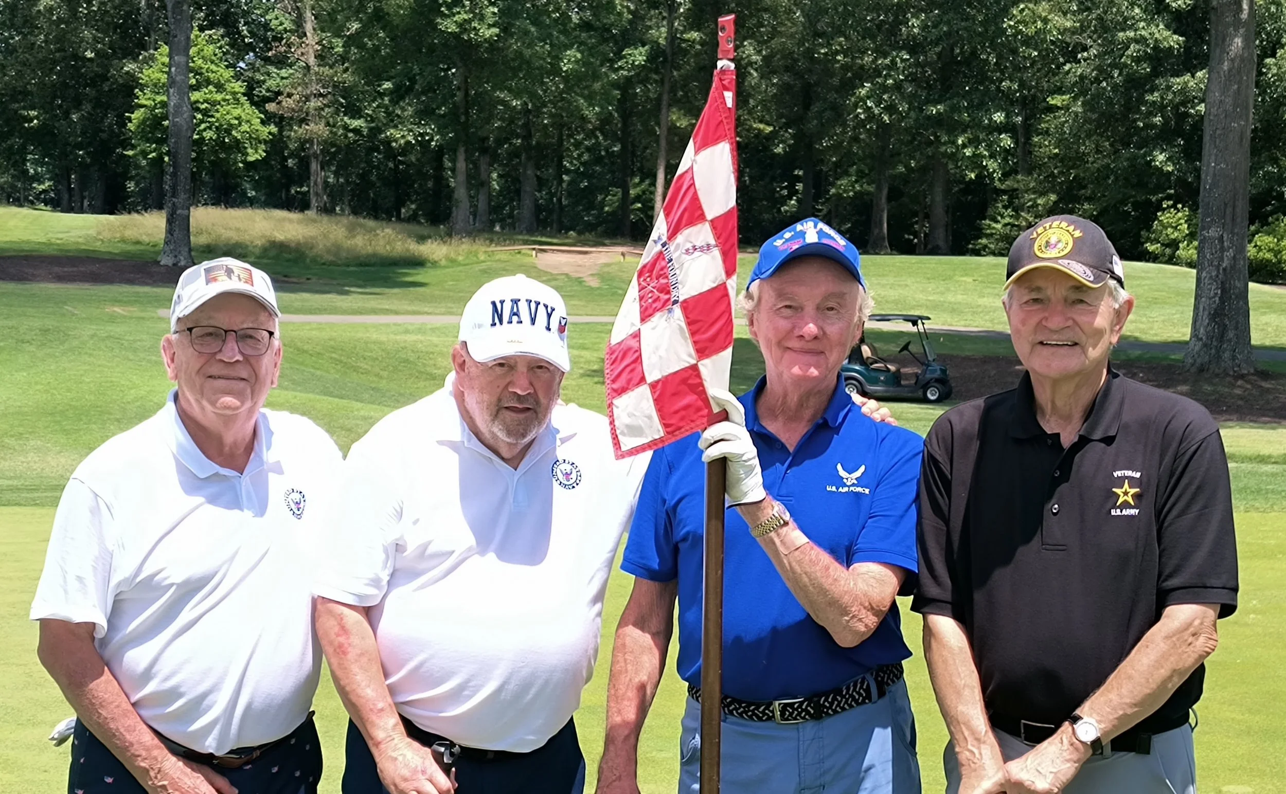 Four Veterans enjoying themselves at our Inaugural event at The Foundry