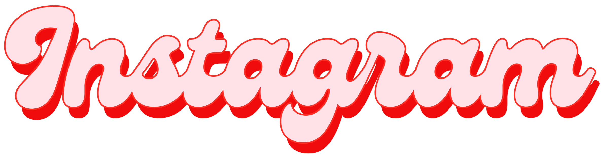 Text reading 'Inktober' in a pink cursive font with a red shadow.