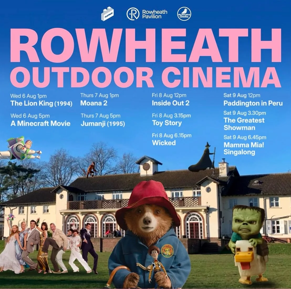 ROWHEATH PAVILIONS OUTDOOR CINEMA!🍕

We are very grateful to be booked at @rowheathpavilion outdoor cinema, next Wednesday 6th August from 1pm-7pm for the showings of The Lion King and The Minecraft Movie!😁

#streetfood #outdoorcinema #pizza
