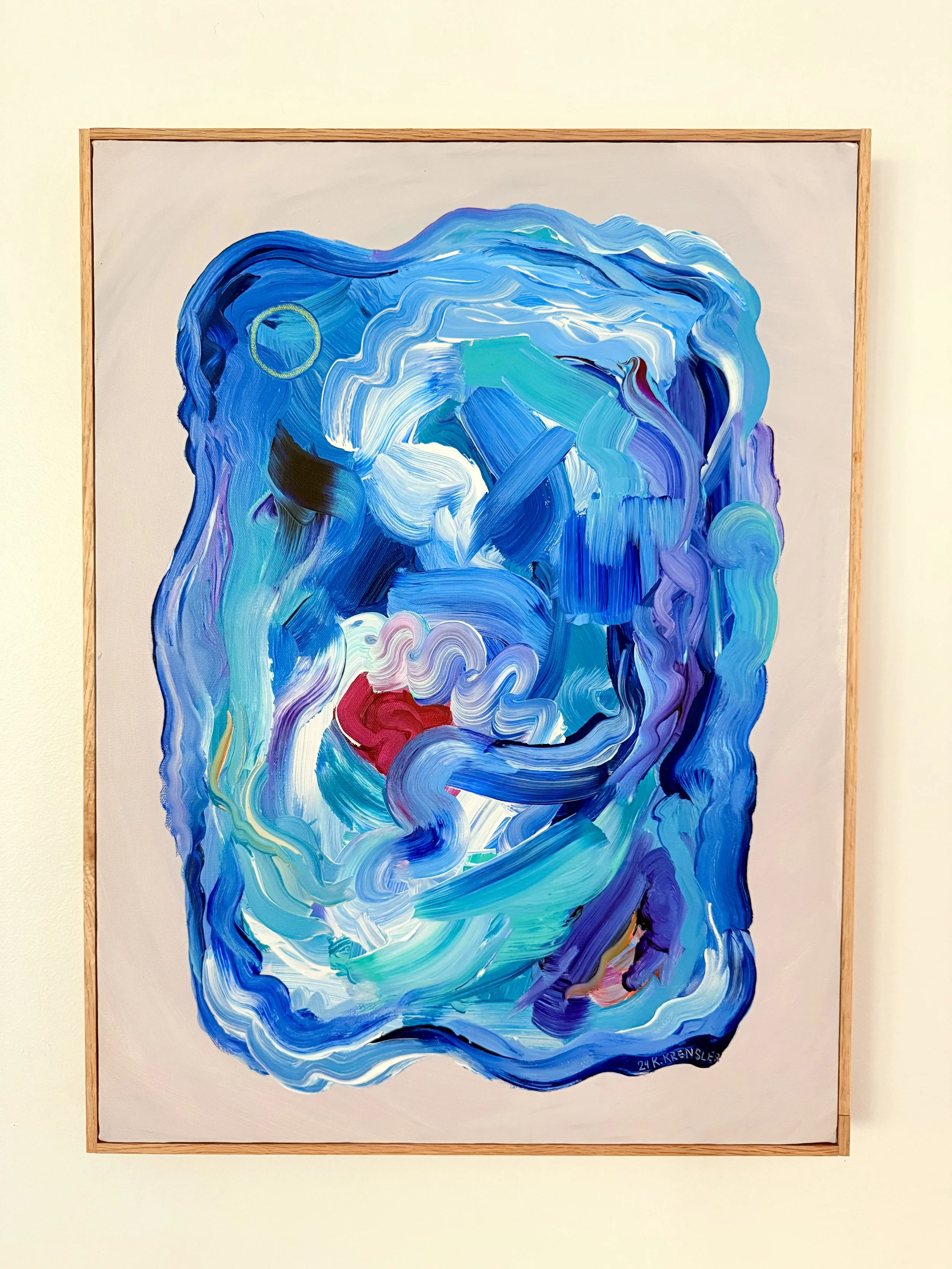 "Water form 2"

40 cm x 51 cm / 16 in x 20 in

Acrylic on stretched canvas, hand made oak frame.