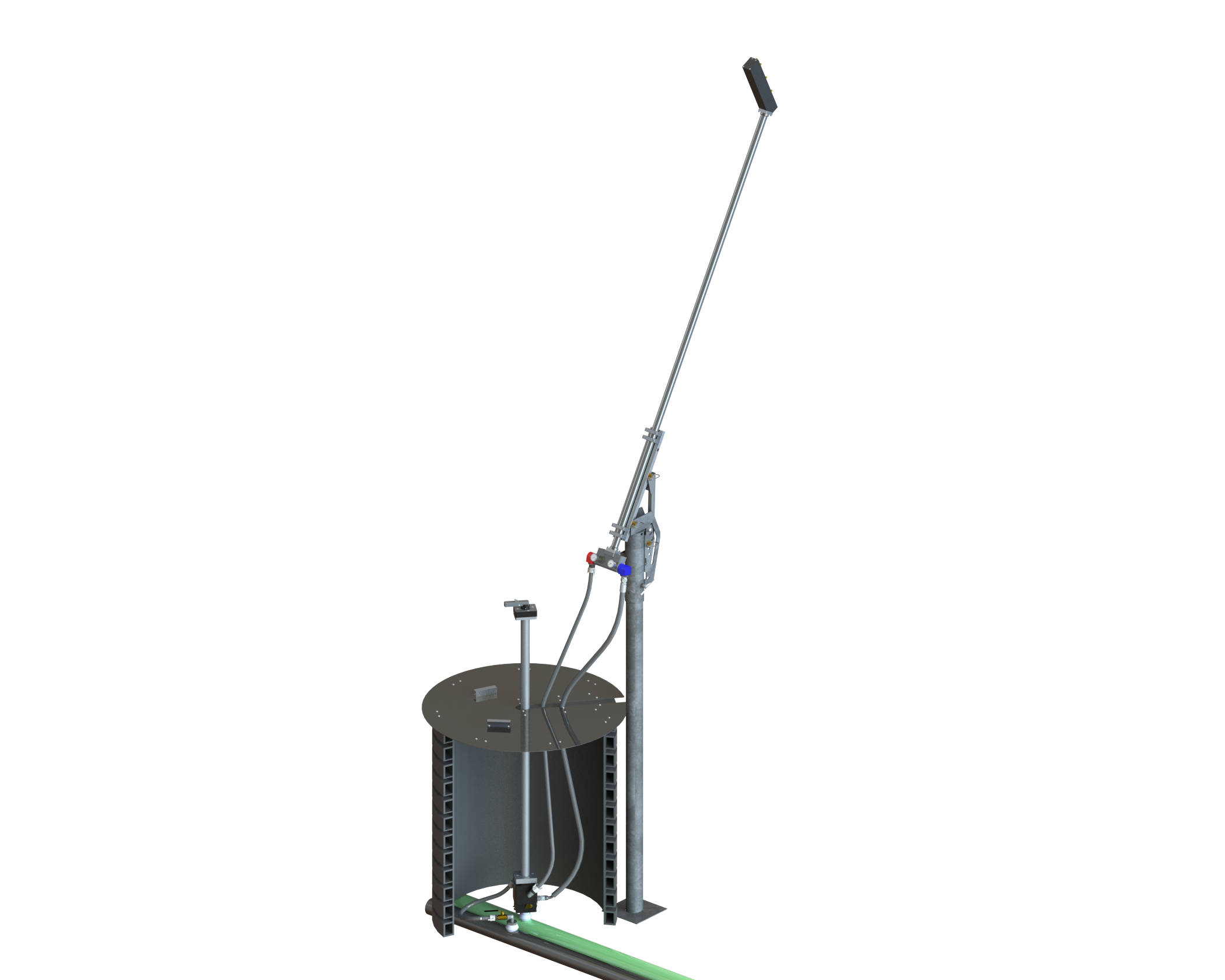 Grizzly snowmaking stick with EZ Hydrant for easier and safer manual operation