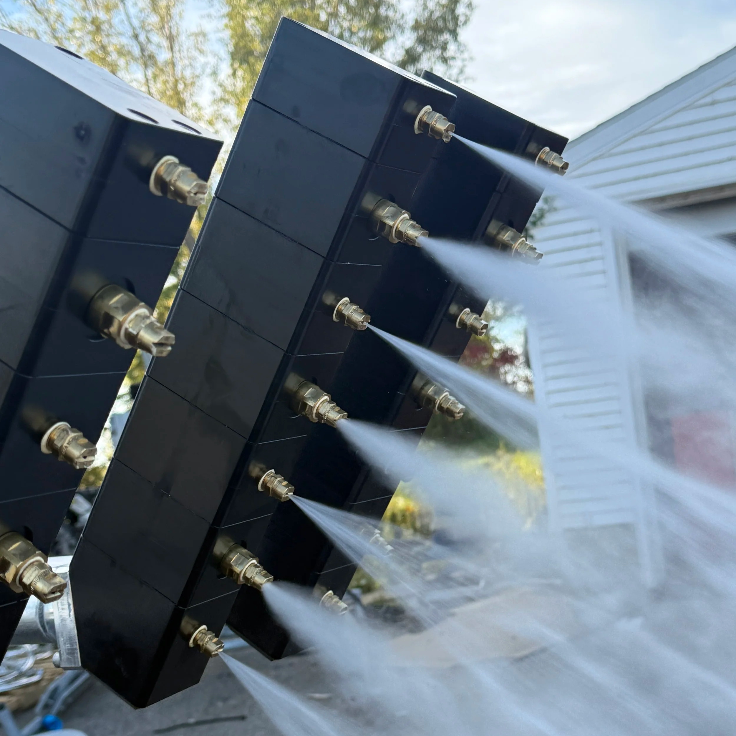 SMI Bullseye snowmaking stick up close of nozzles and nucleators