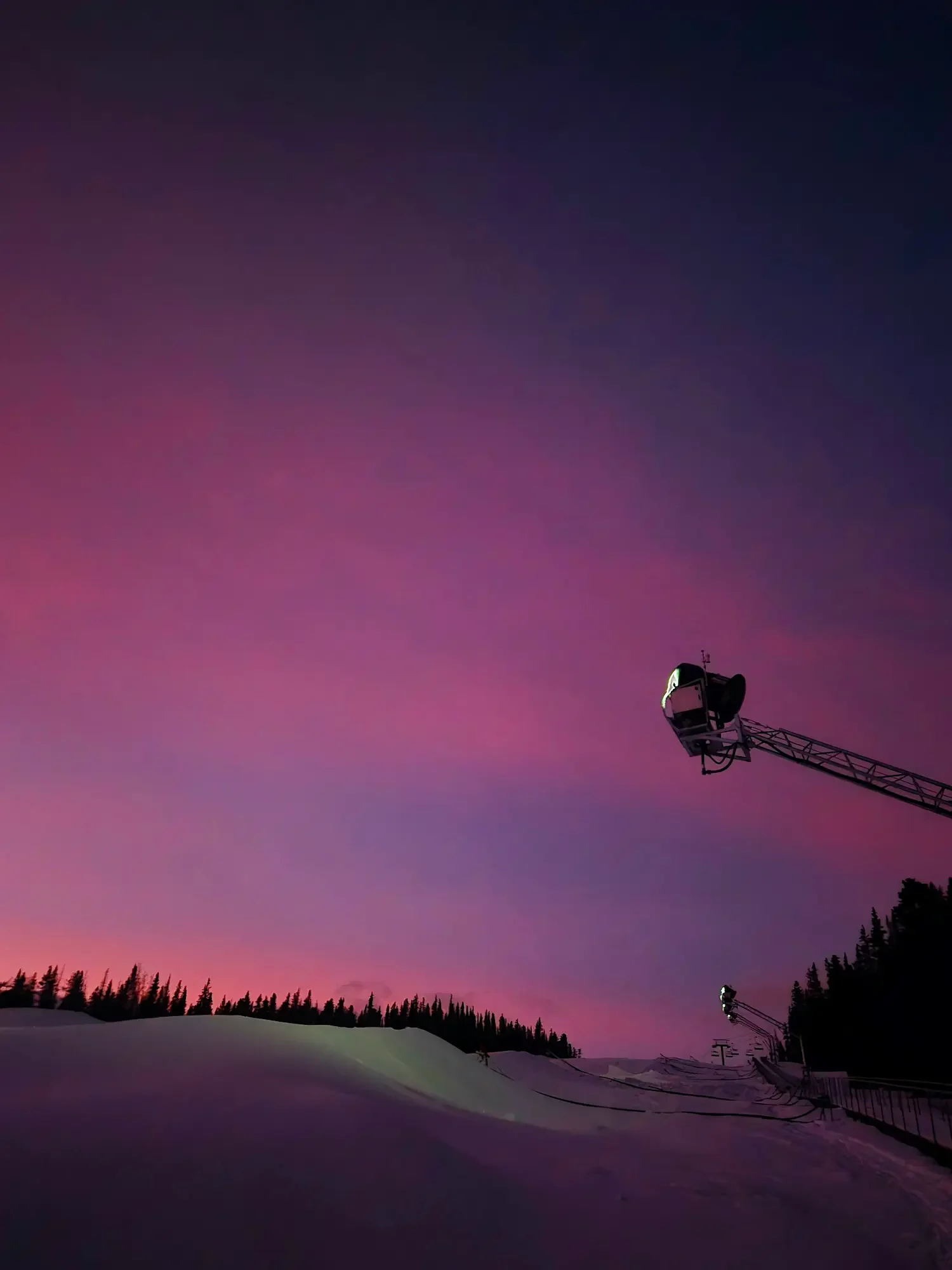 SMI Super Polecat Snowmaker on Swing Arm Tower | Copper Mountain, CO