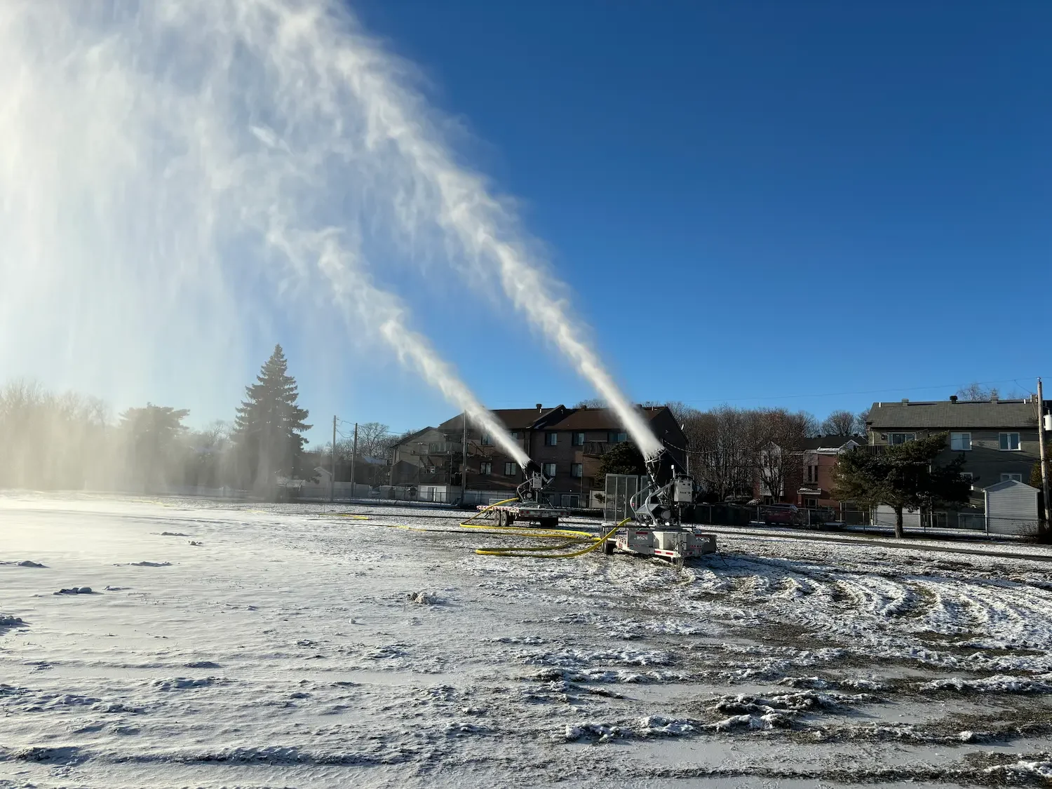 SMI Snowmakers onboard booster pump on a Standard Polecat snow machine.