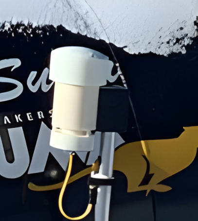 Close up of SMI weather station for snow machines