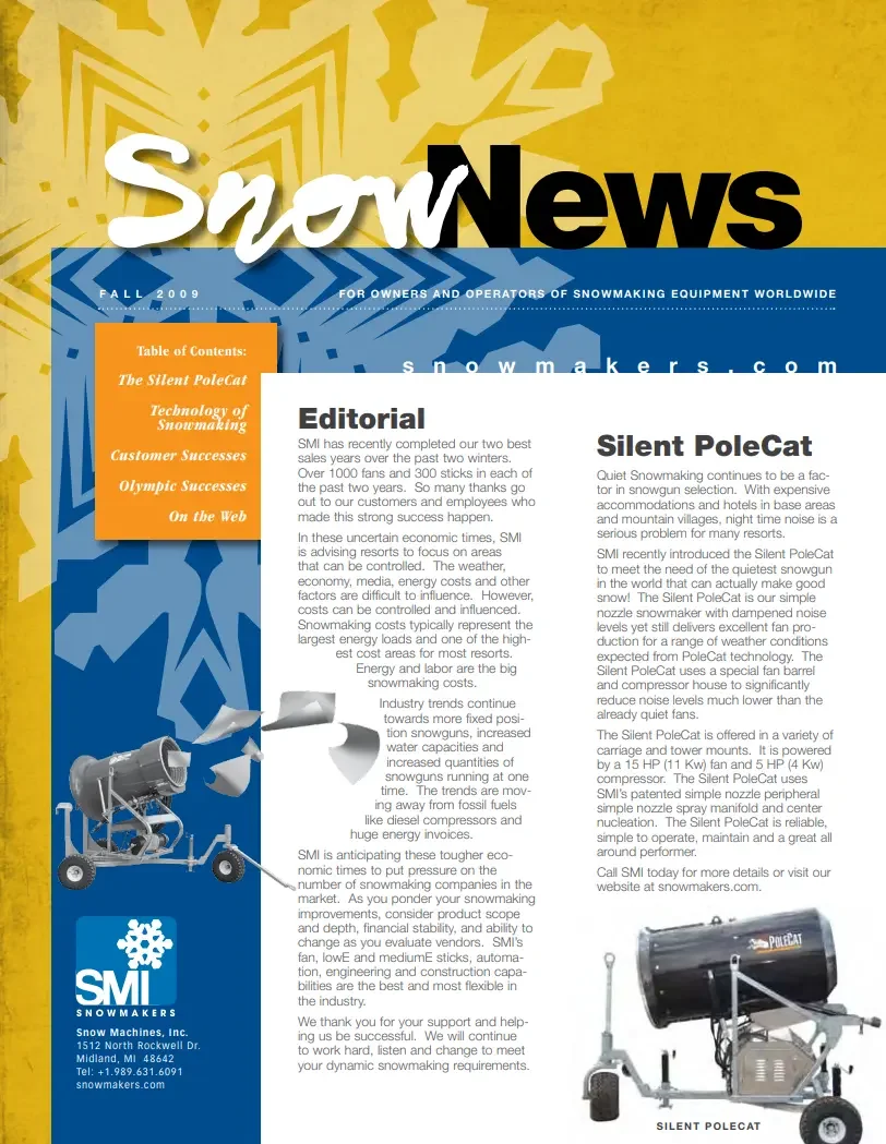 SMI SnowNews newsletter 2009-2010