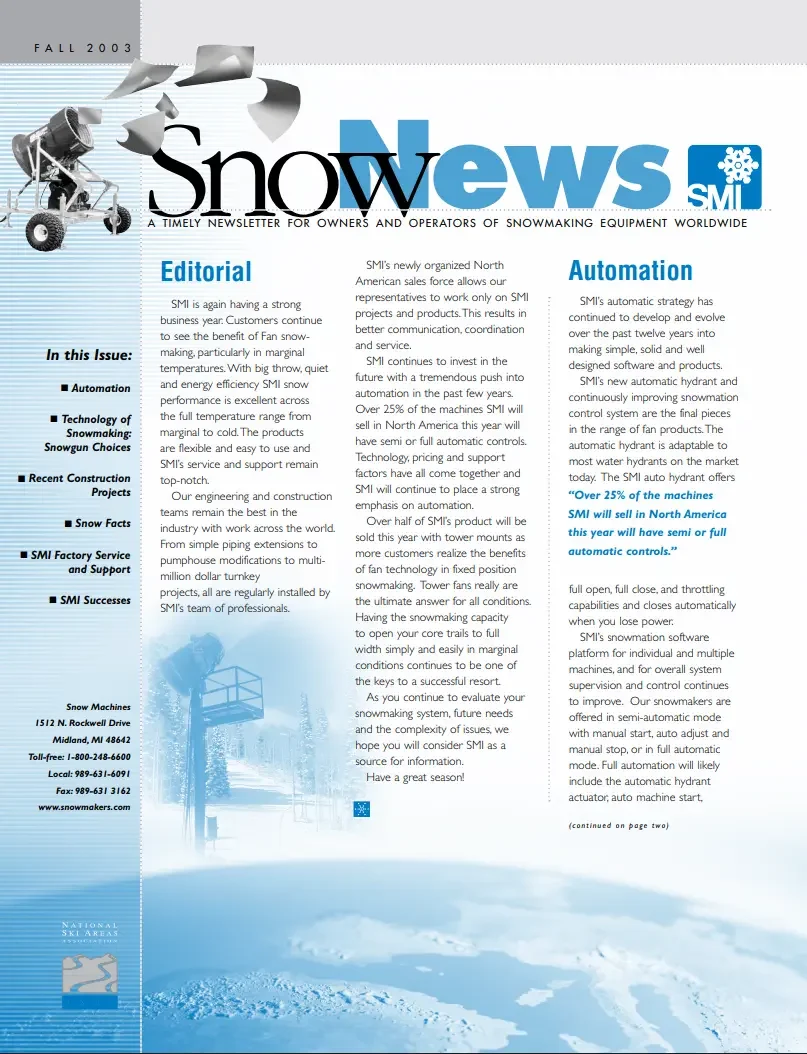 SMI SnowNews newsletter 2003-2004