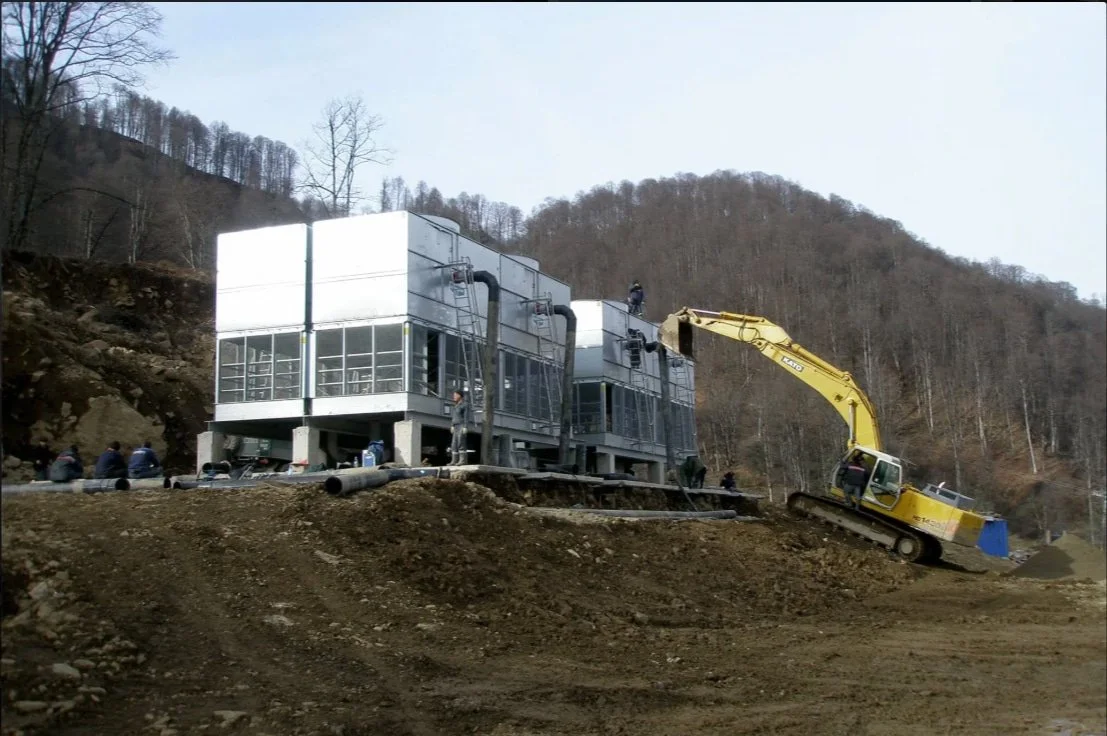 SMI Construction of Rosa Khutor Snowmaking Water Cooling Towers