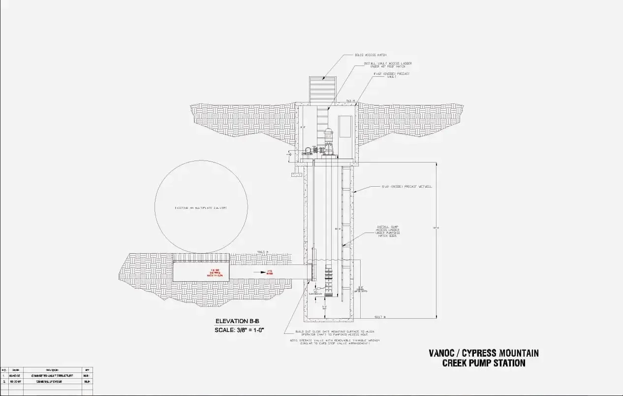 SMI Snowmakers and Torrent Engineering & Equipment Intake Drawing for Cypress Mountain, BC