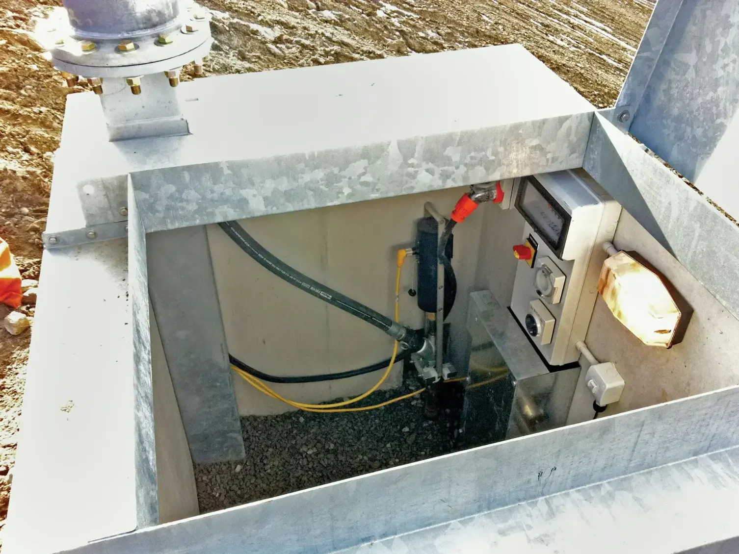 SMI Snowmakers installing a snowmaking vault