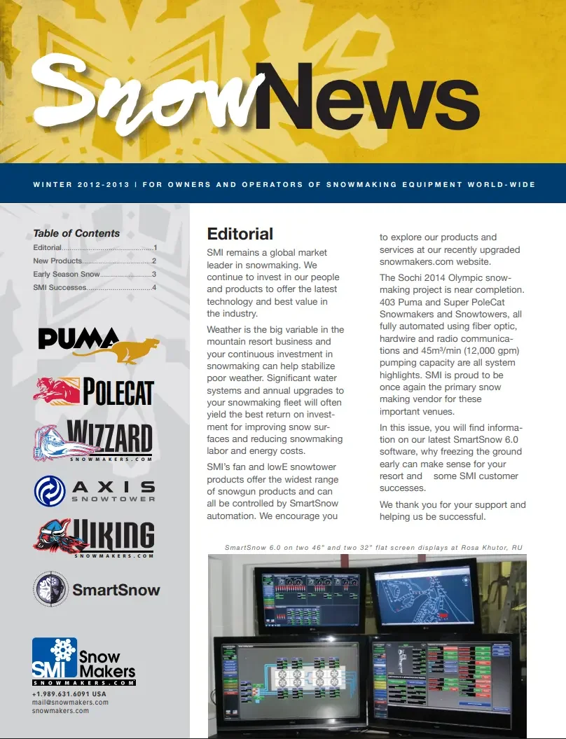 SMI SnowNews newsletter 2012-2013