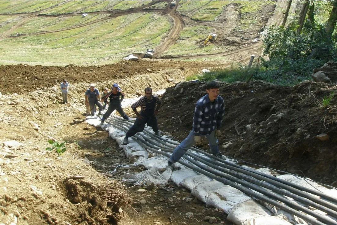 Snowmaking Pipeline Installation at Rosa Khutor, Russia