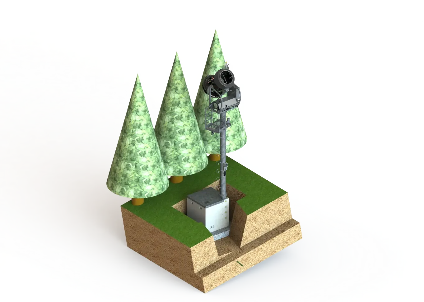 Customer rendering of concrete snowmaking vault