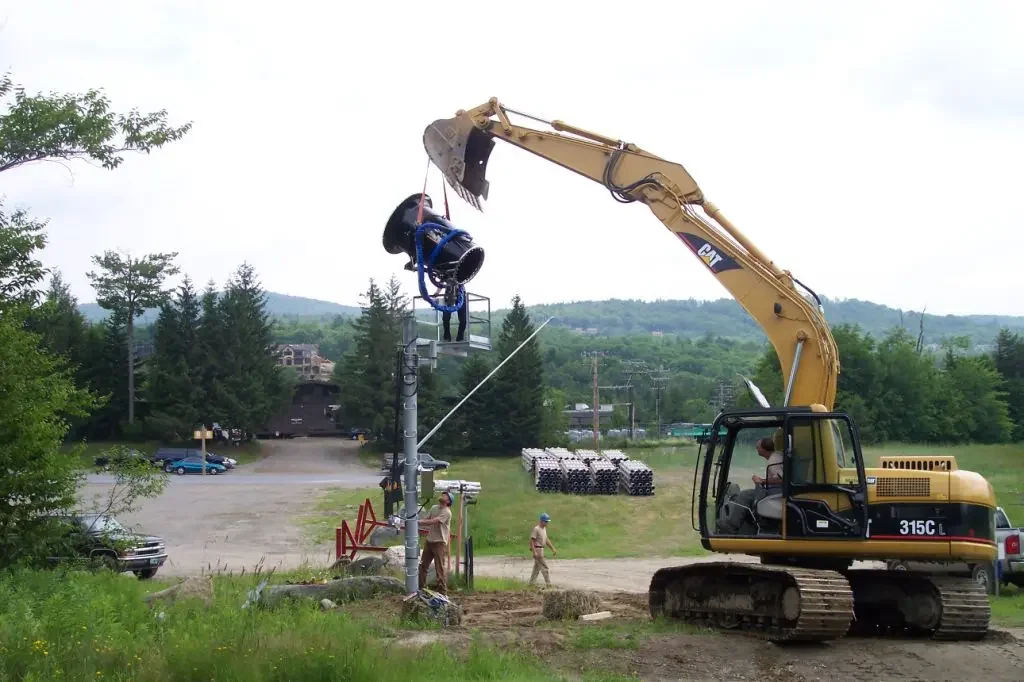 SMI Snowmakers Installing equipment at Mount Snow, VT