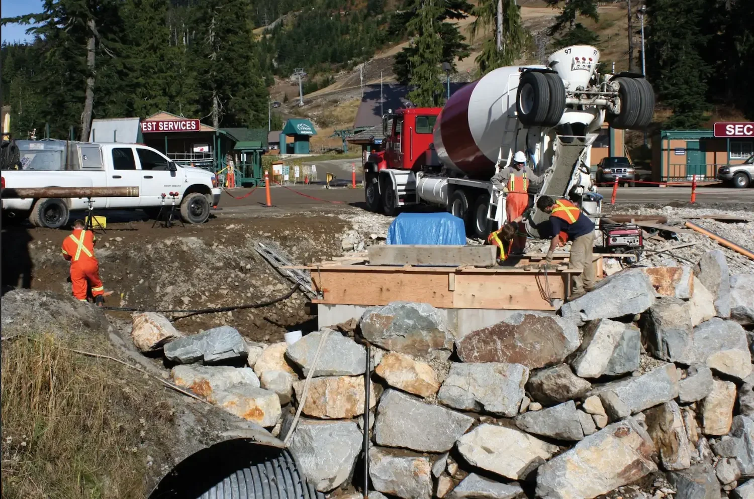 SMI Snowmakers Construction of water intake system at Cypress Mountain, BC