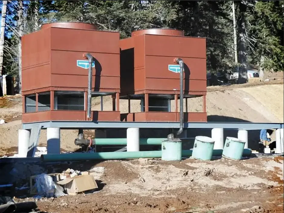 SMI Snowmaking Water Cooling Tower Installation at Arizona Snowbowl