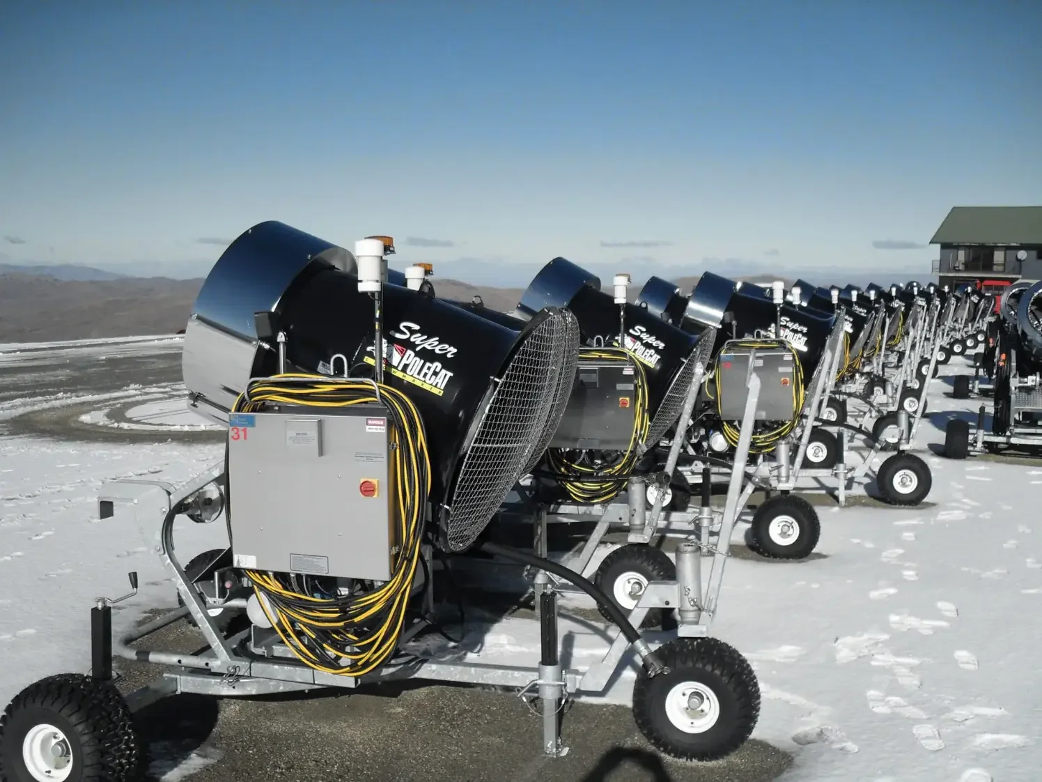 SMI Super Polecat snowmakers at Cadrona, New Zealand