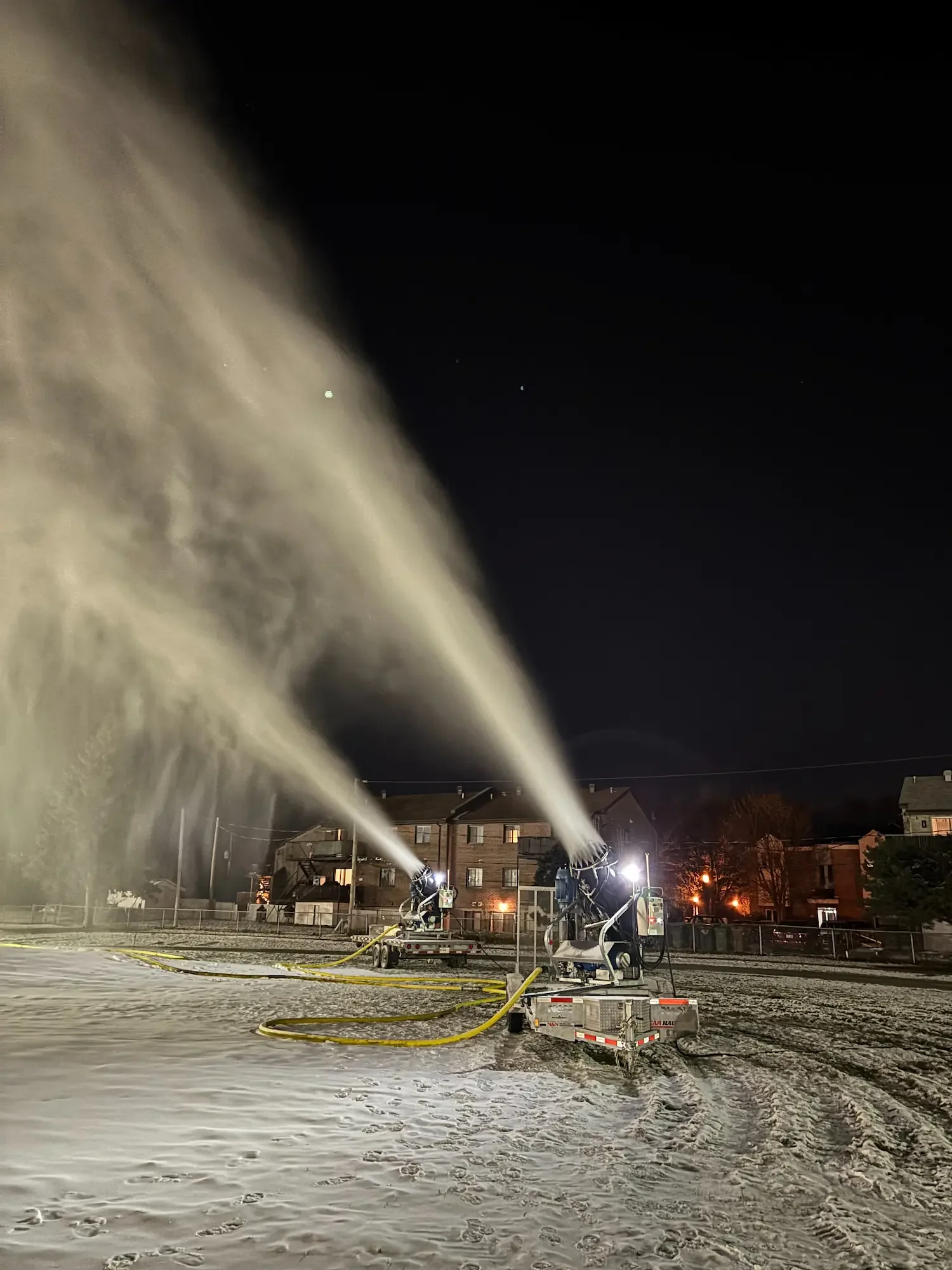 SMI Snowmakers onboard booster pump on Standard Polecat snow machines.