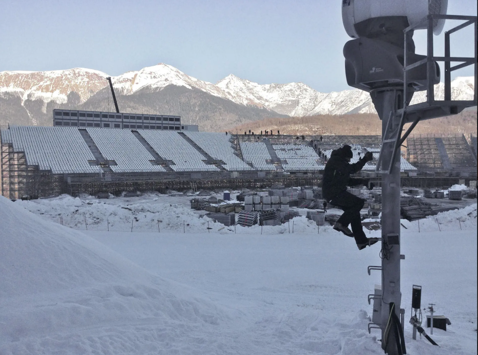 SMI Snowmakers Installing Equipment at Rosa Khutor, Russia