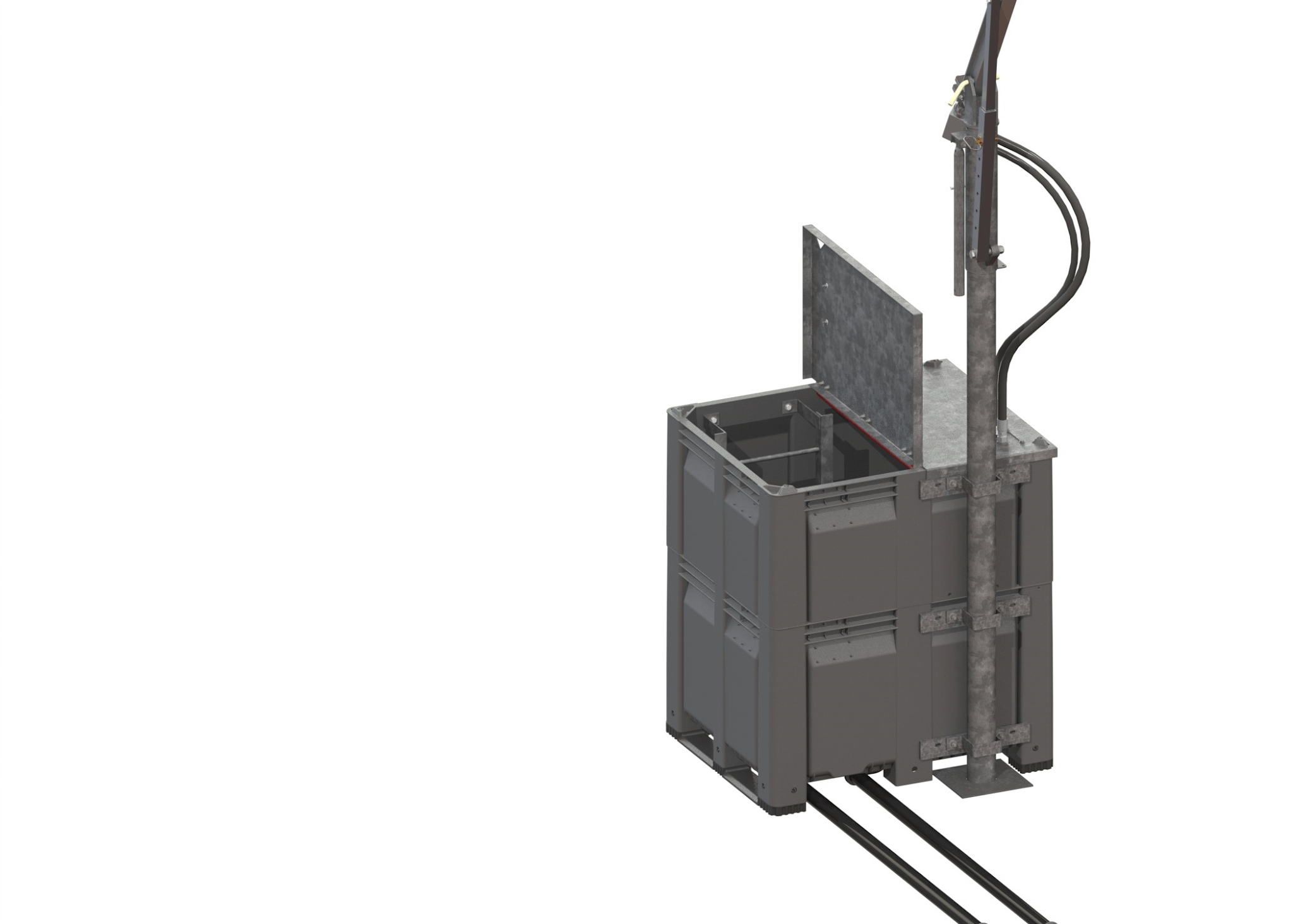 SMI Snowmakers HDPE style snowmaking vault for stick snowmakers.