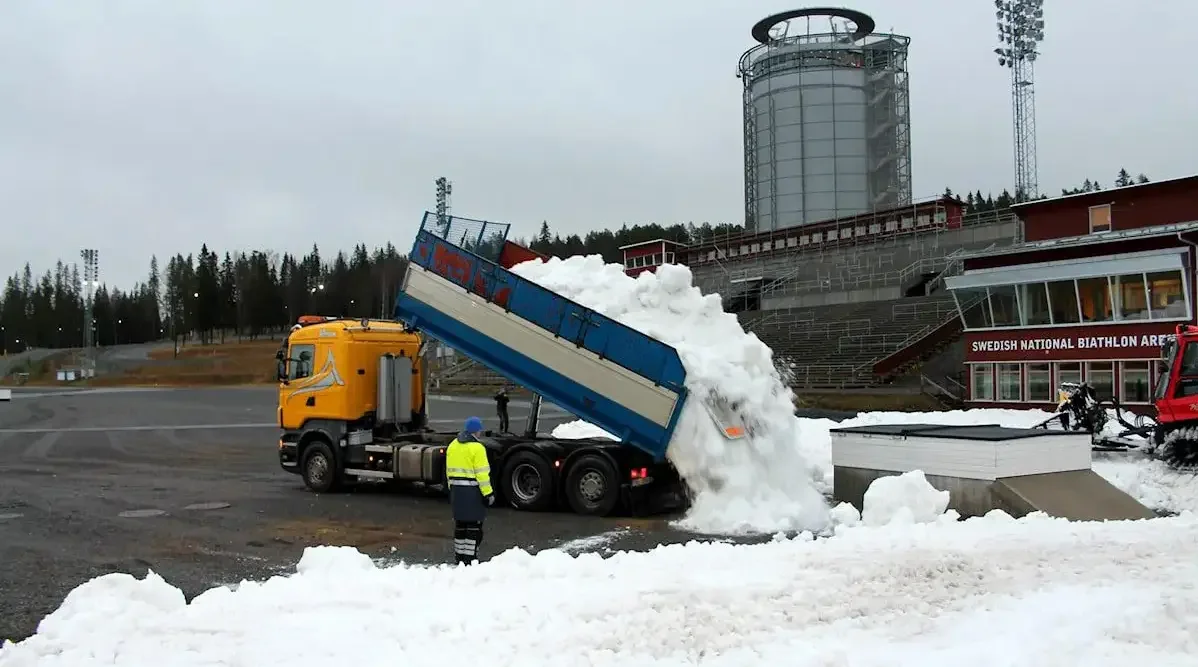 Snow Farming at Ostersund, Sweden
