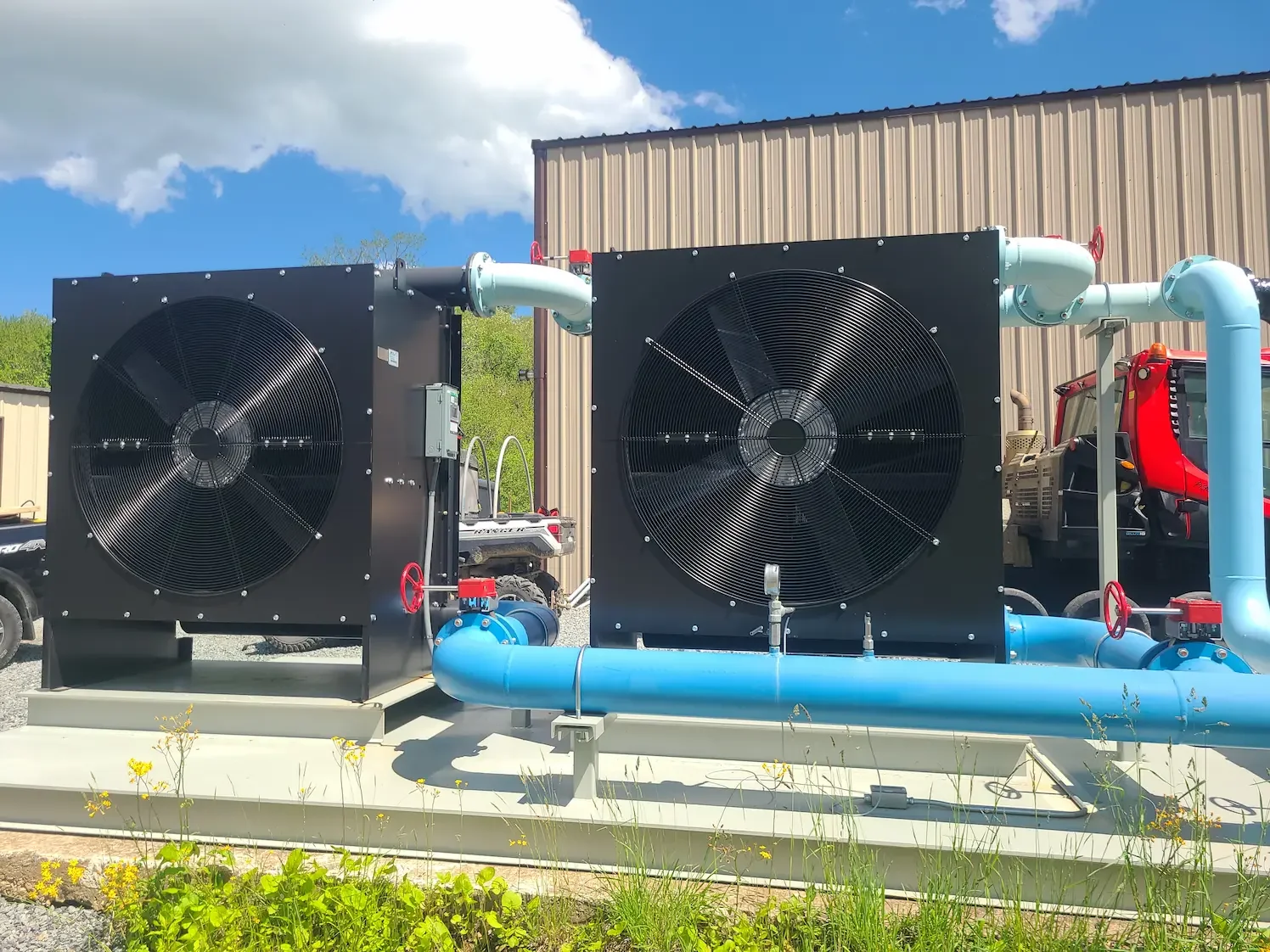 After cooler system for snowmaking