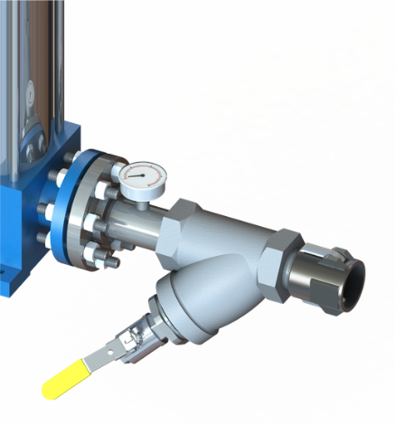 Rendering of SMI's on-board booster pumps wye line filter.