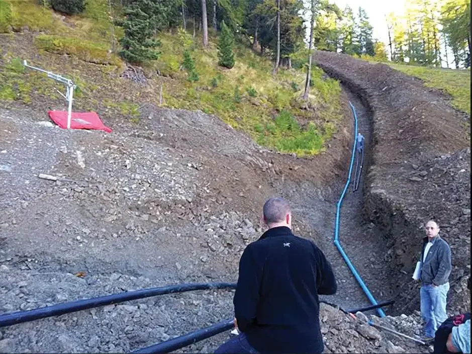 Snowmaking Pipeline Installation at Les Orres, France