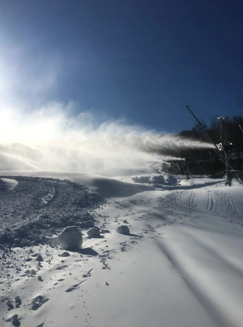SMI Super Polecat snowmakers at Jeongseon Alpine Center, South Korea