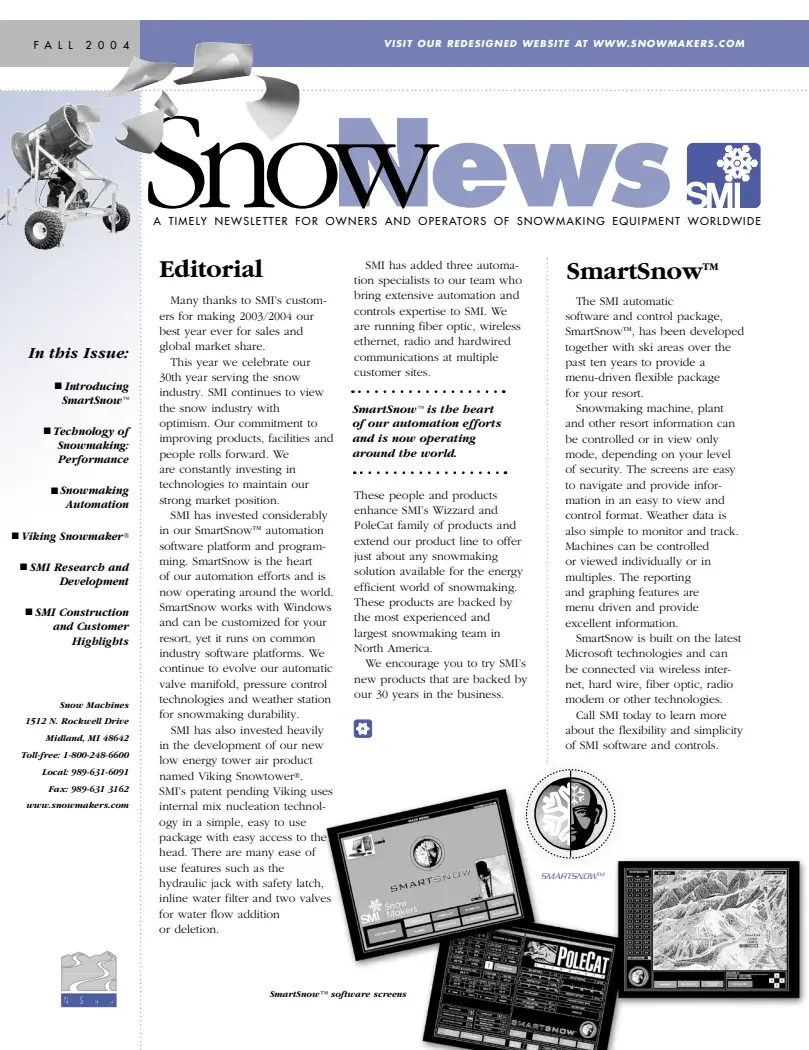 SMI SnowNews newsletter 2004-2005