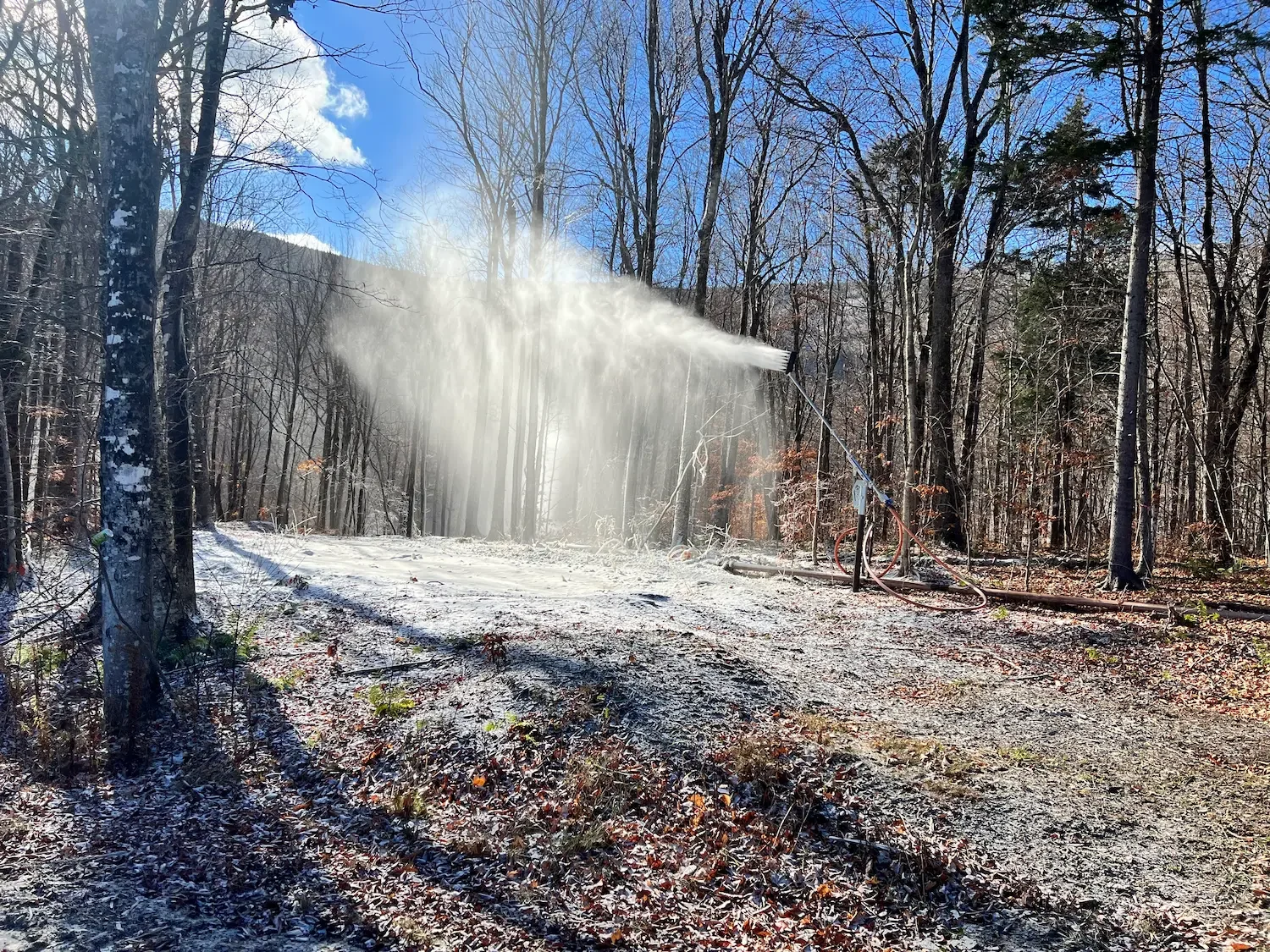 SMI Bullseye snowmaking stick, making snow.