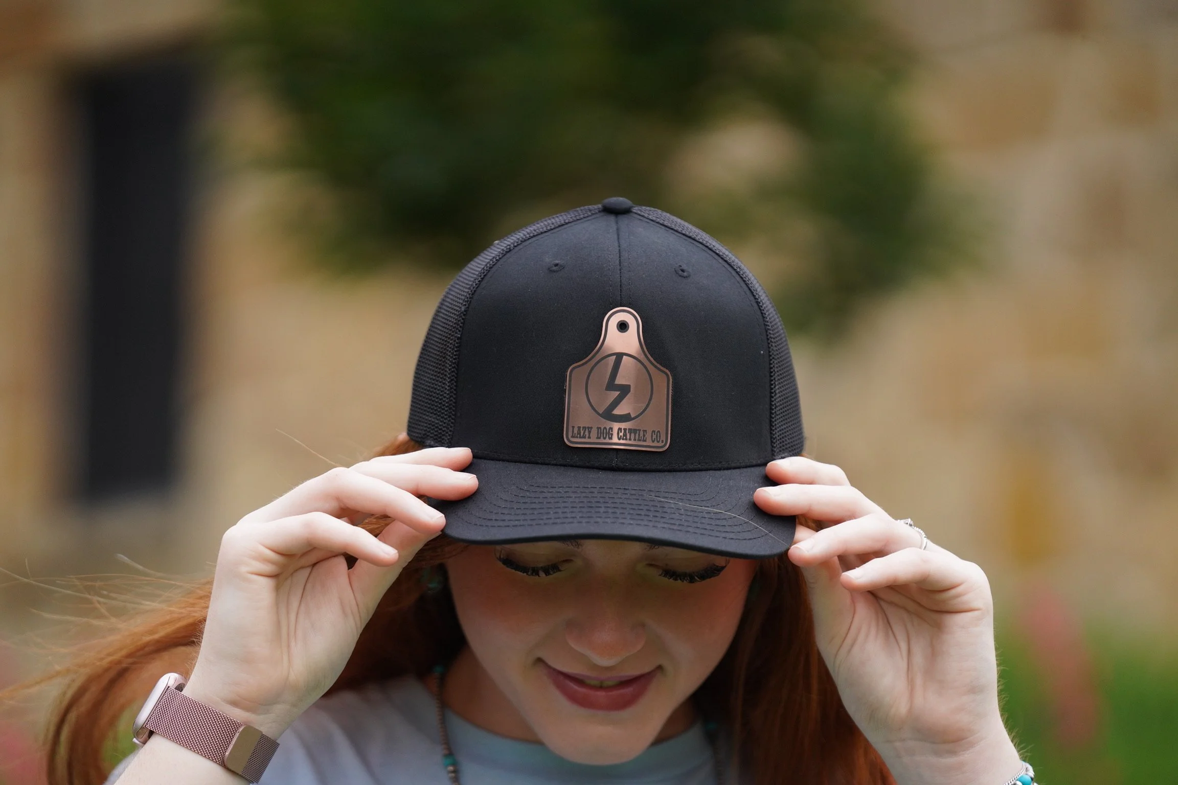 Copper Ear Tag Snap-Back