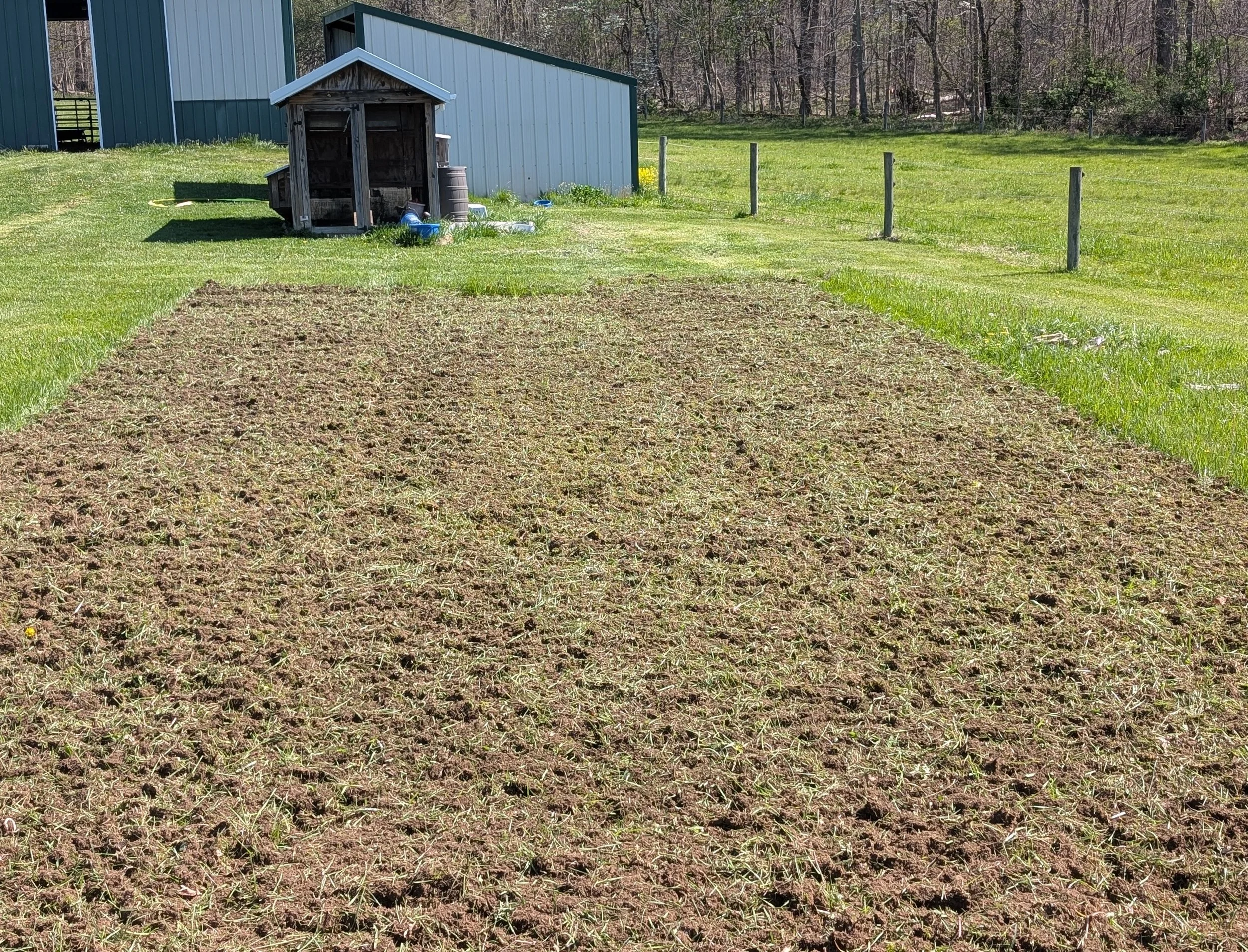 Tilling up a new garden plot is quick and easy work with the right equipment