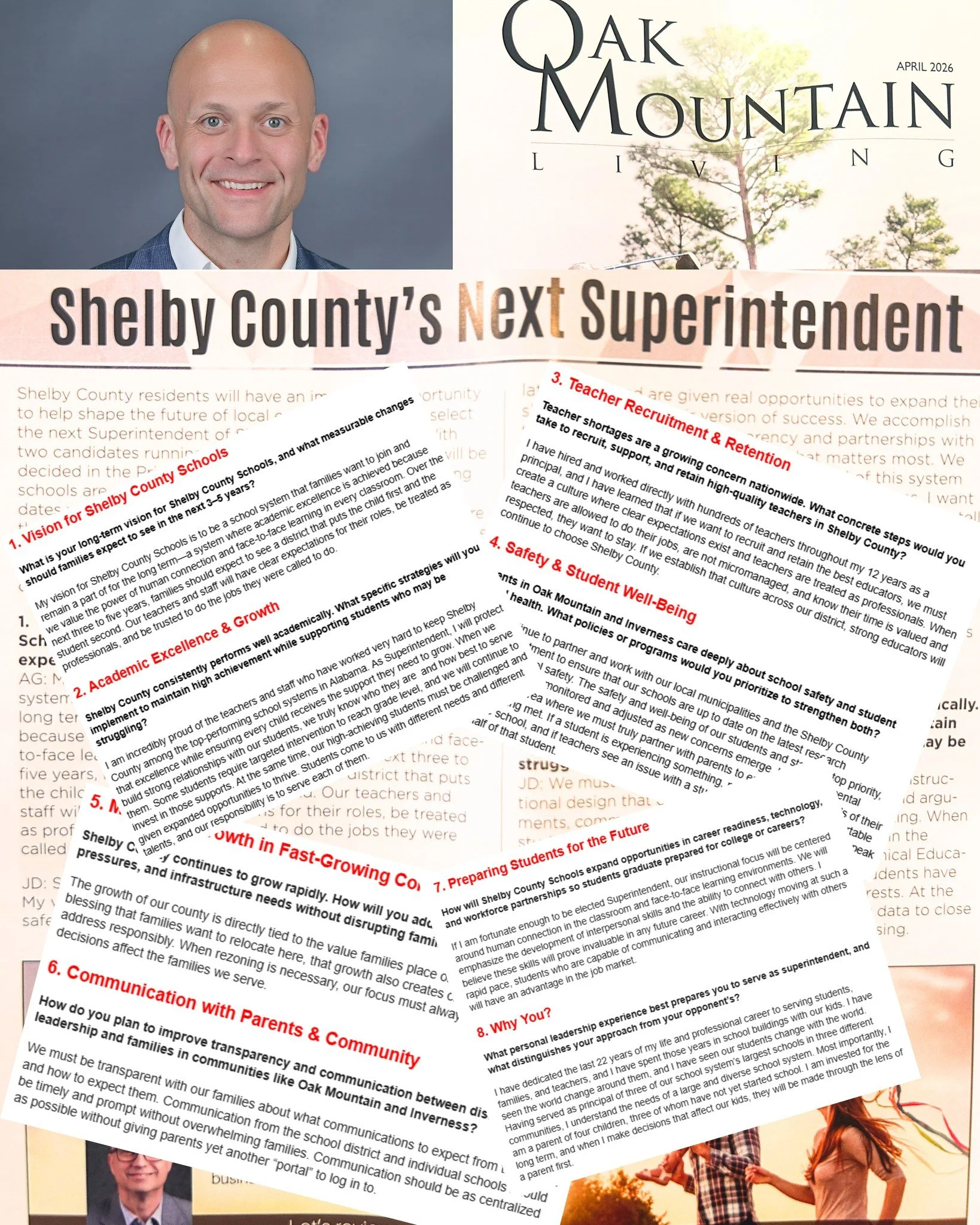 While I didn&rsquo;t make the cover 🤷&zwj;♂️😂, I&rsquo;m incredibly grateful for the opportunity to share my vision for Shelby County Schools with Oak Mountain Living. Thank you to Stacy Ryan and Stephanie Cather Burke for this article!

I&rsquo;ve
