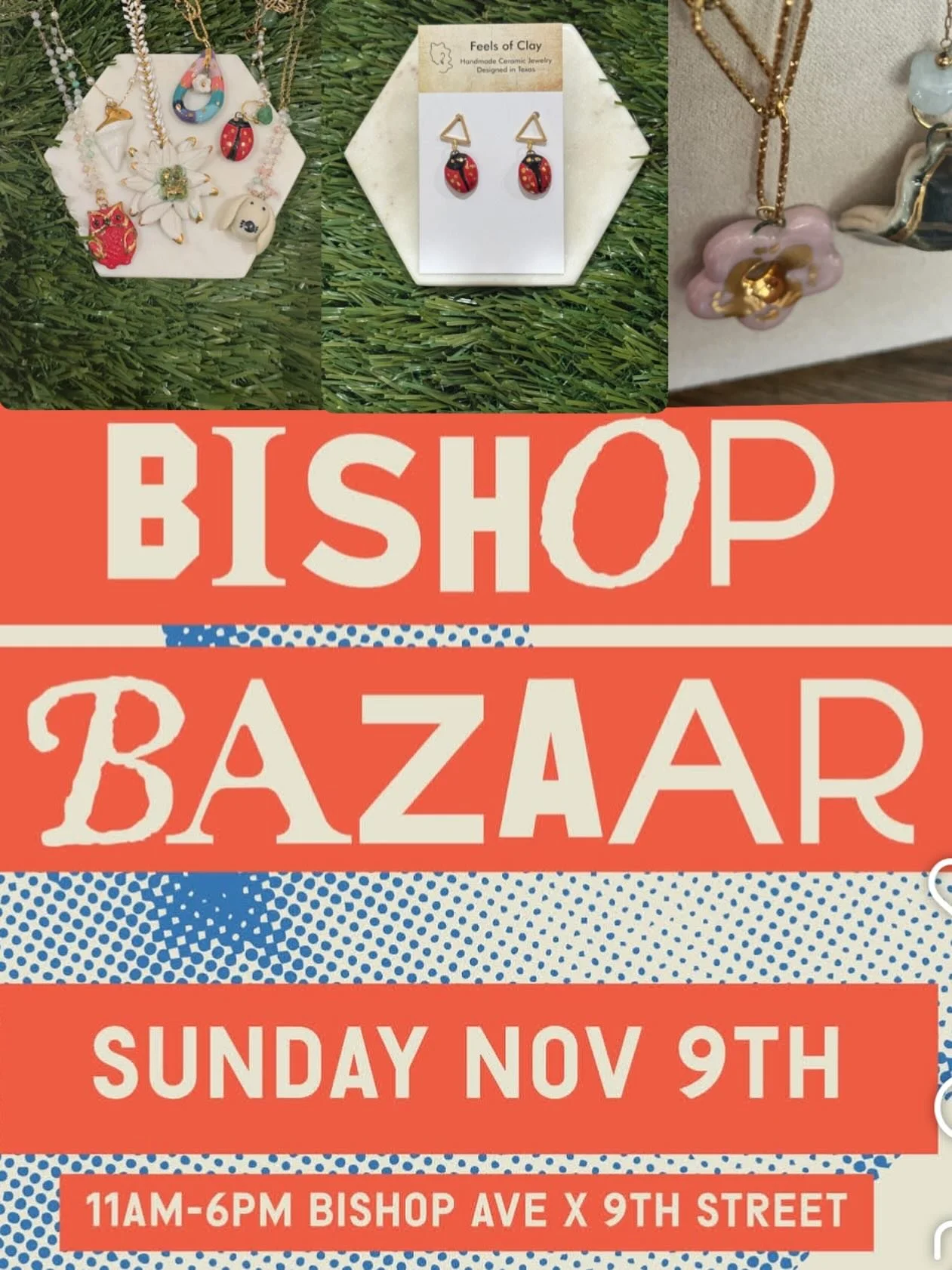 ✨✨Market Alert ✨✨

#ceramicjewelry #skuttkilns #dallas #bishopartsdistrict #bishoparts #bishopbazaardallas #bishopbazaar #handmade #localbusiness