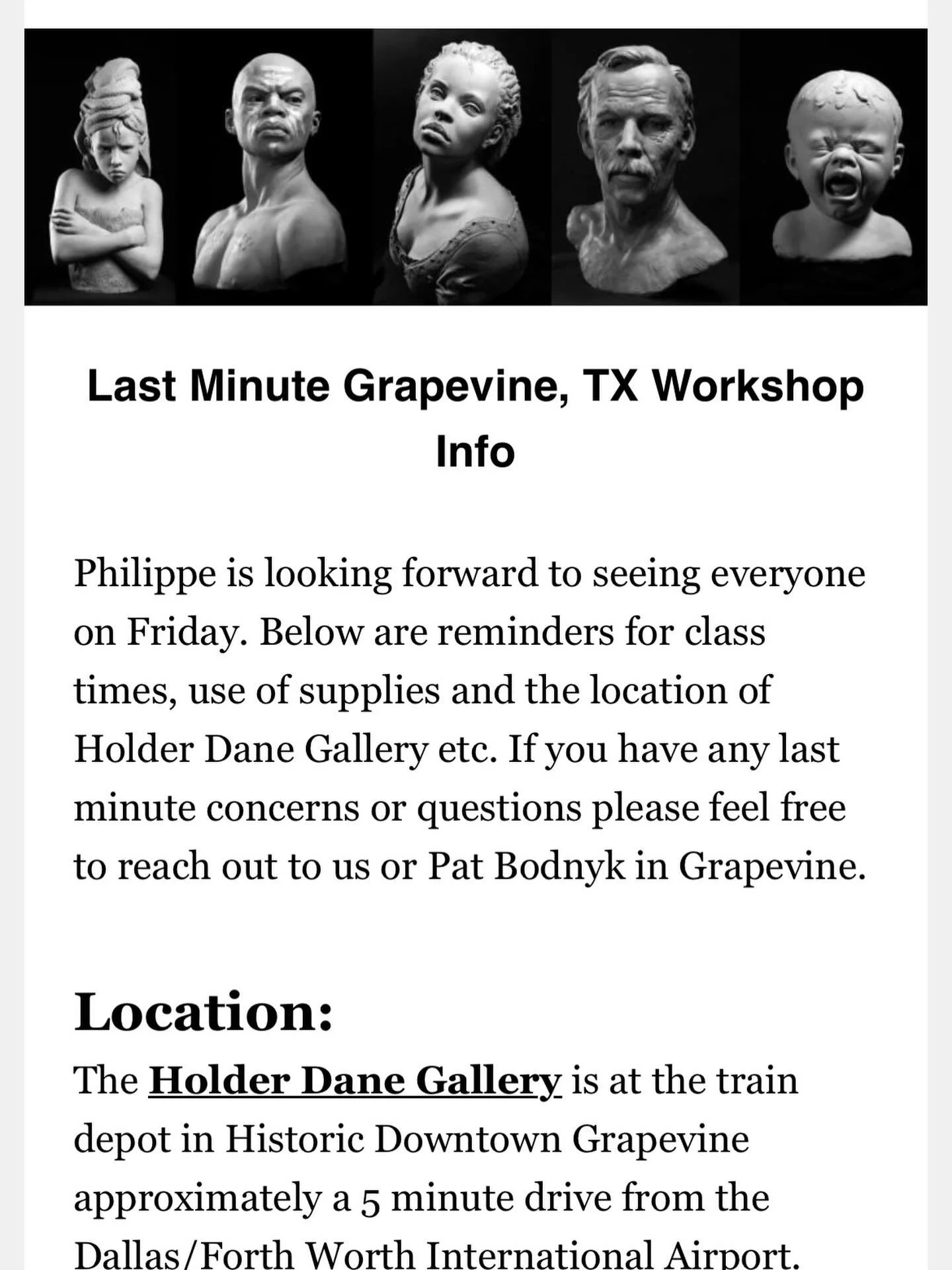 I&rsquo;m excited to share that I&rsquo;ll be attending a three-day workshop with renowned sculptor Philippe Faraut. His work has been a major source of inspiration for me, and I&rsquo;m really looking forward to learning directly from his expertise 