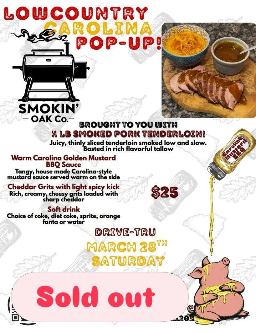 Another successful pop-up in the books. ☑️📒

This time featuring a Carolina-style BBQ meal, bringing people together with that warm, comforting Southern bite.🔥

We truly appreciate all the support and everyone who pulled up, it means a lot as we co