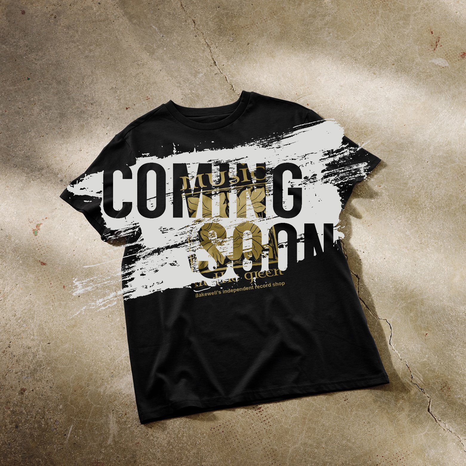 Green Man logo T Shirt: Black