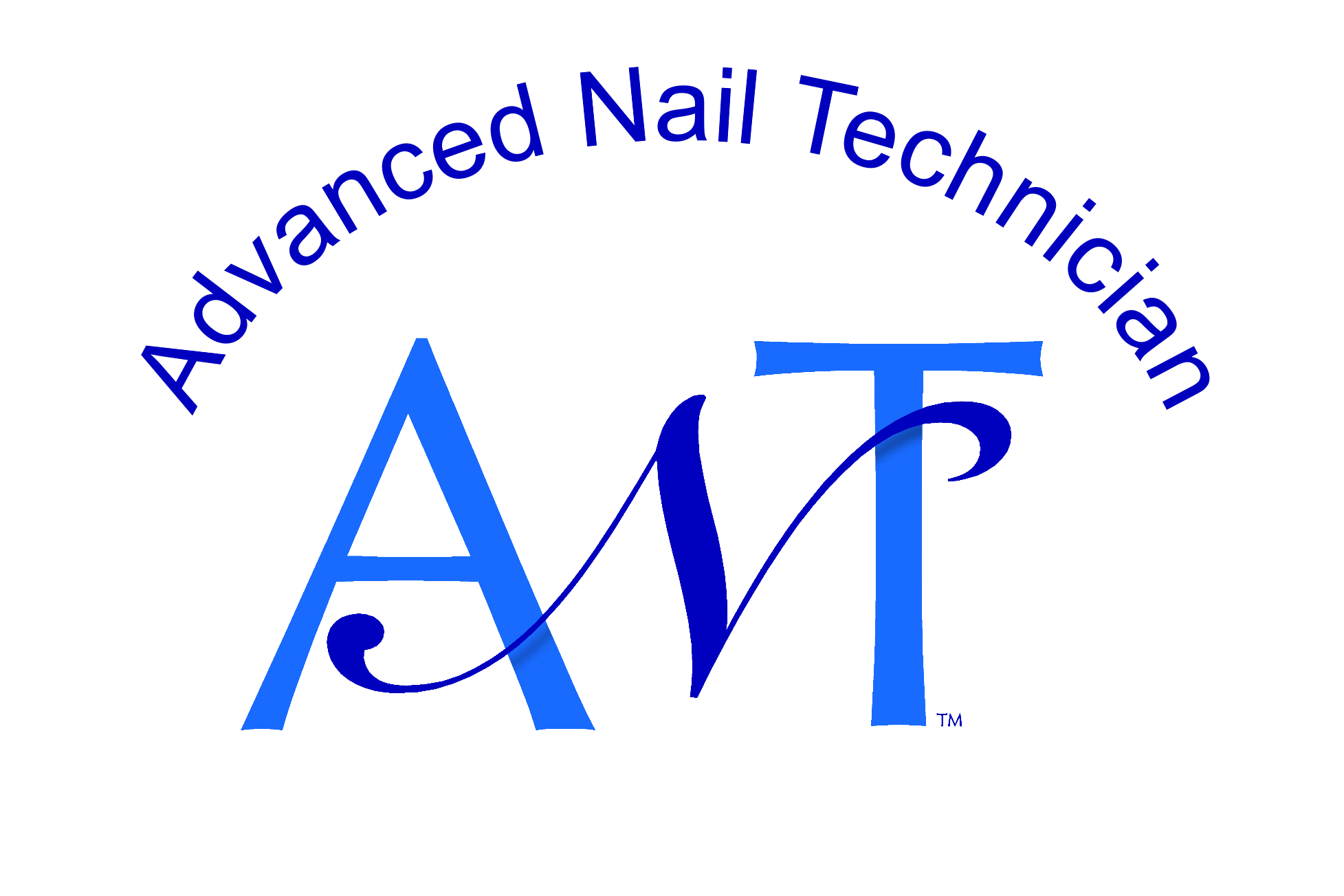 Logo of the American Advanced Nail Technicians, featuring large blue Greek letters Alpha and Sigma, with the words 'American Advanced Nail Technicians' arching above