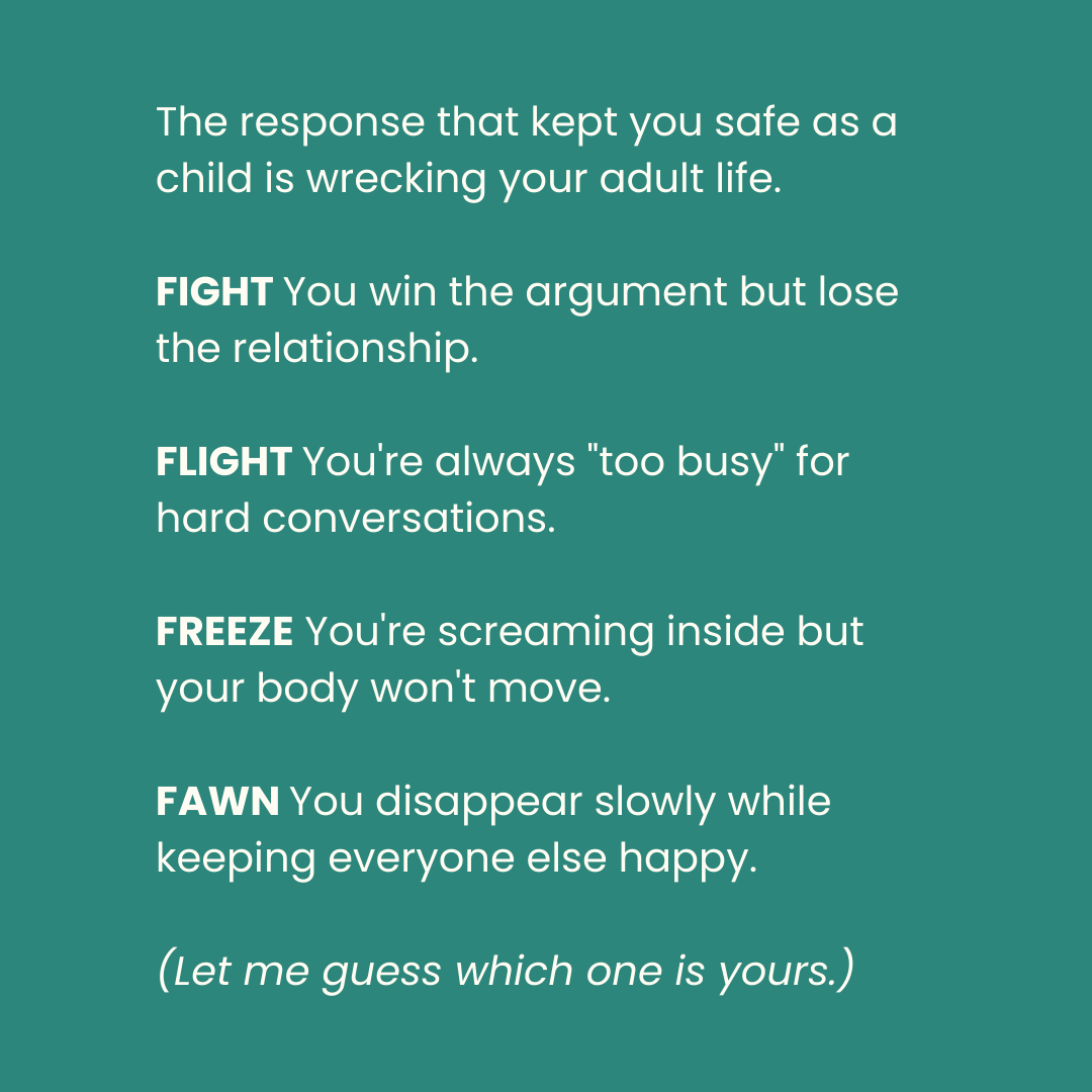 #13: Fight. Flight. Freeze. Fawn: And why you keep getting stuck in the same one