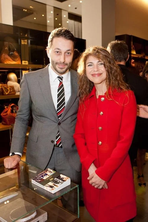 Carolyn Mahboubi and David Benjamin at the Gucci +GQ host private cocktail party featuring the men's spring summer 2012 suiting collection, May 2012