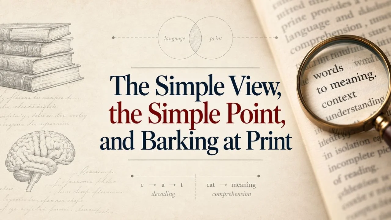 The Simple View, the Simple Point, and Barking at Print
