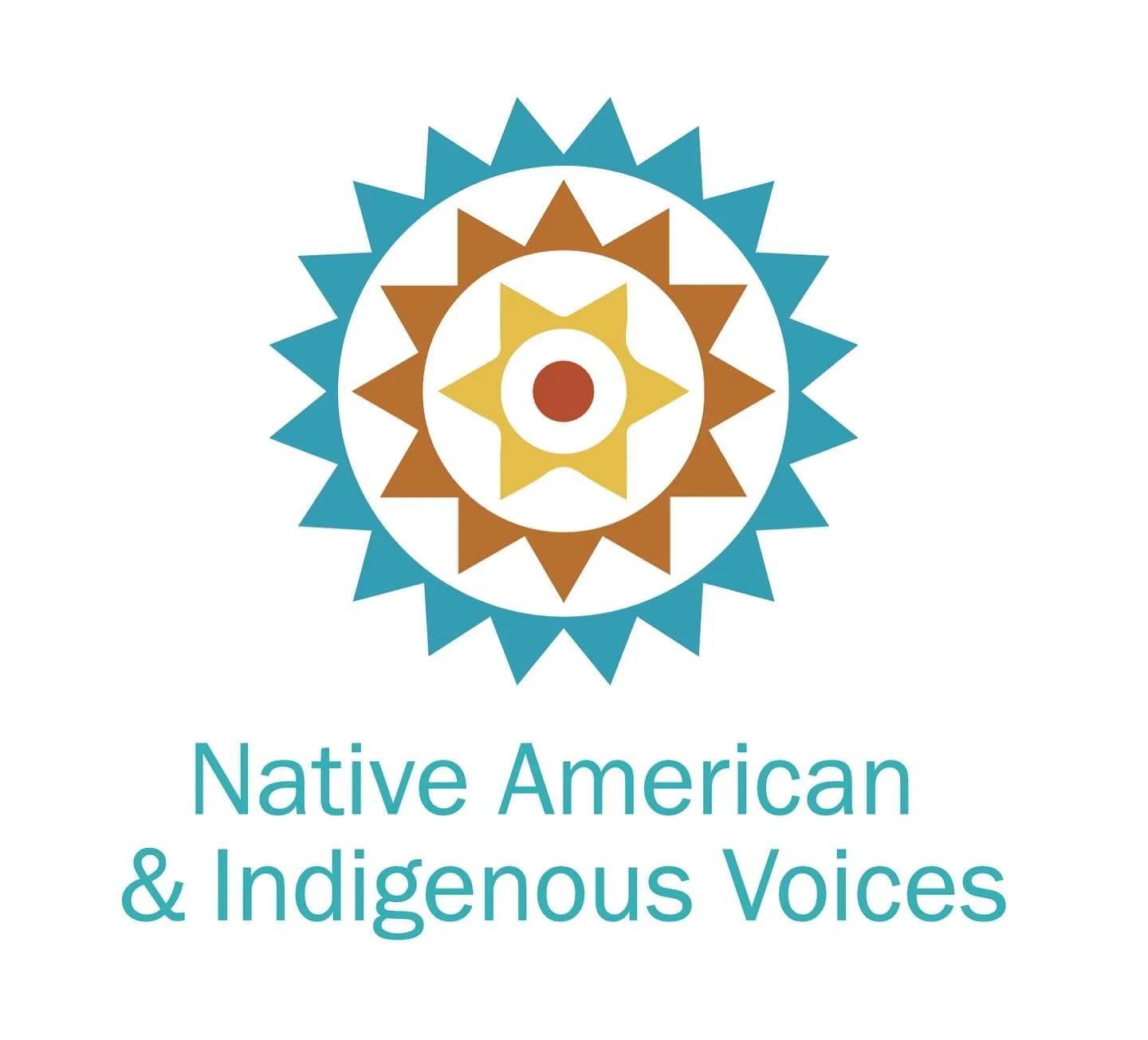 Honored to present the new logo created for Native American and Indigenous voices, a circle inspired by traditional blanket patterns that resembles the sun. This design pays tribute to the rich cultural heritage, resilience, and wisdom of Indigenous 