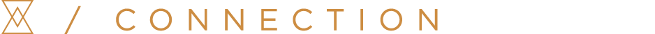 Text displaying '/ CONNECTION' with a small logo or icon to the left