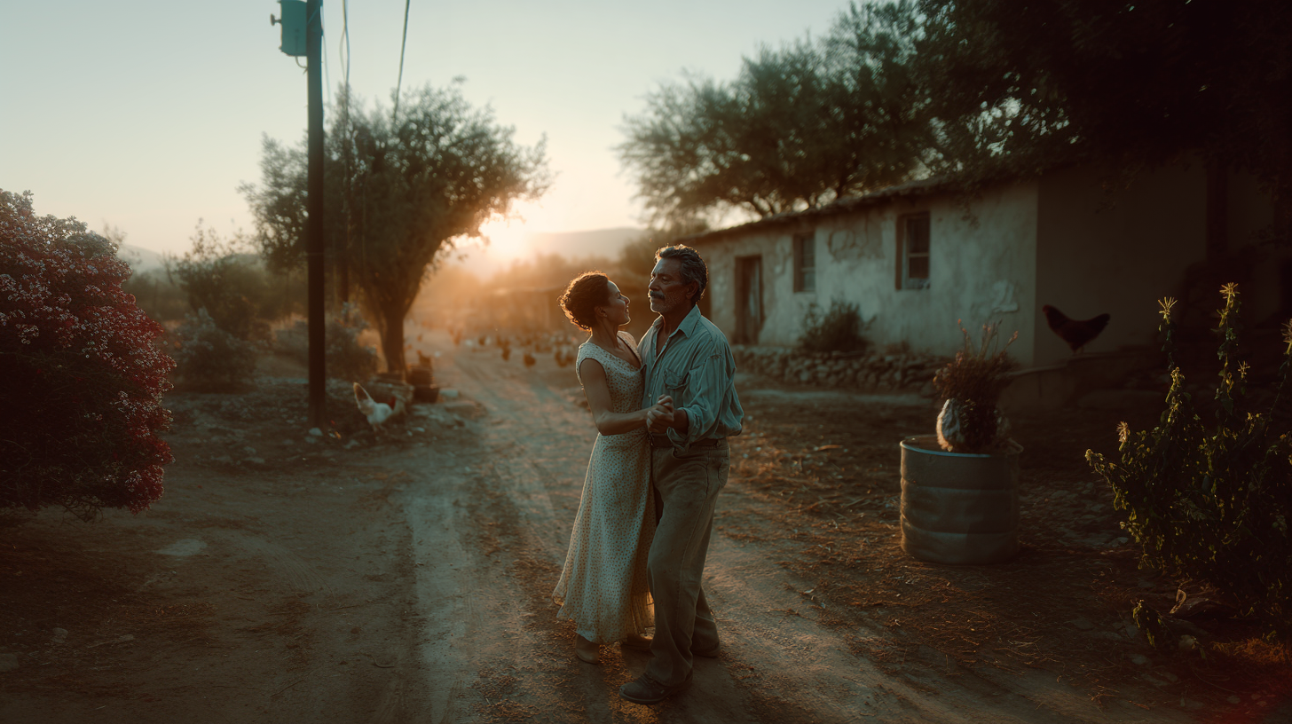 María y José bailando