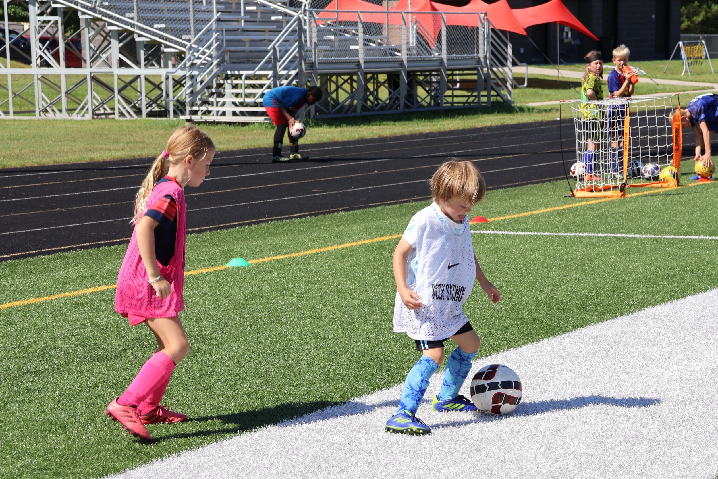 Soccer Tots with team evanston