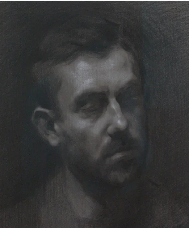 Sebastian, Charcoal and chalk 