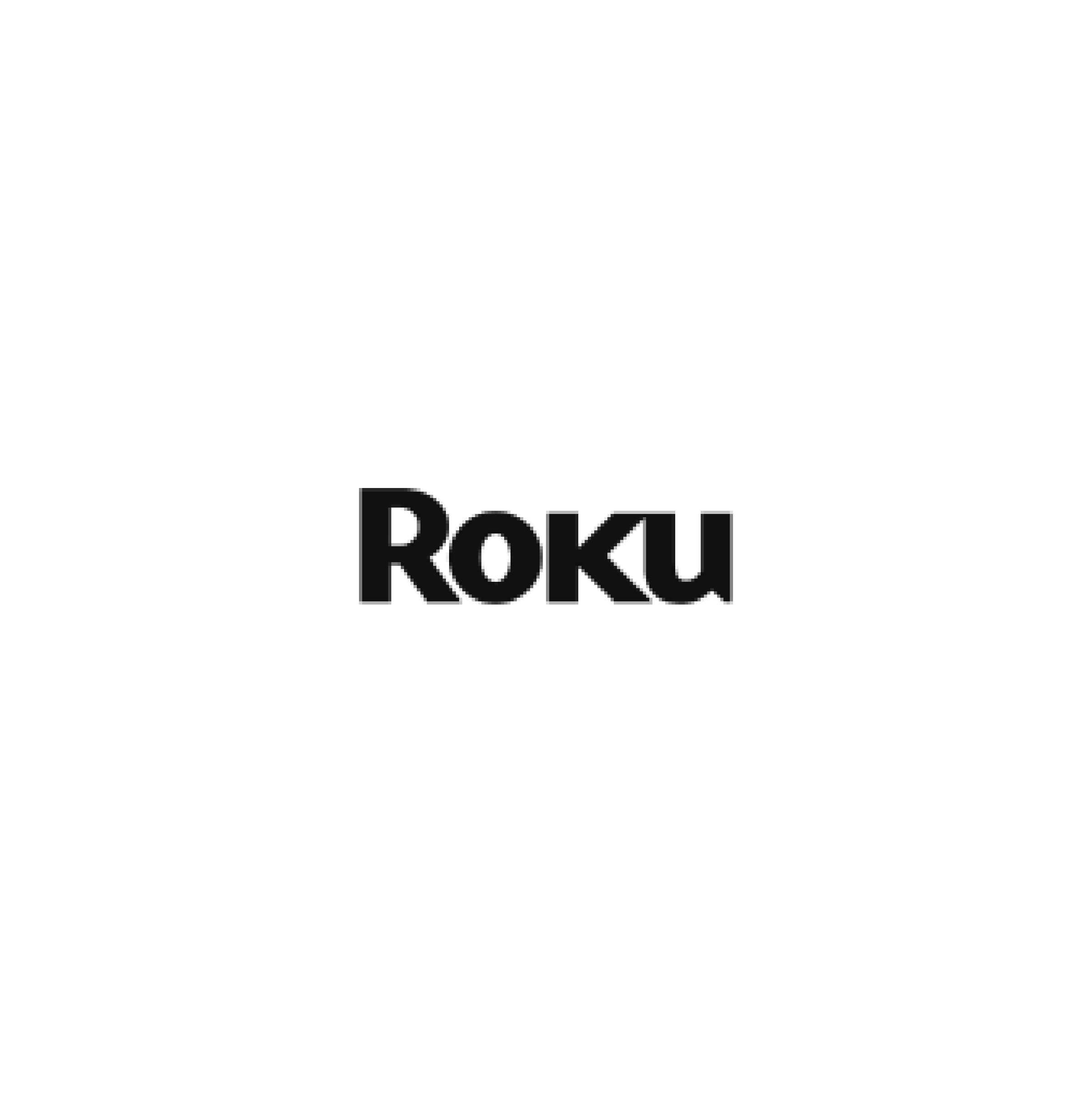 The word 'Roku' is overlaid in the center as a logo.