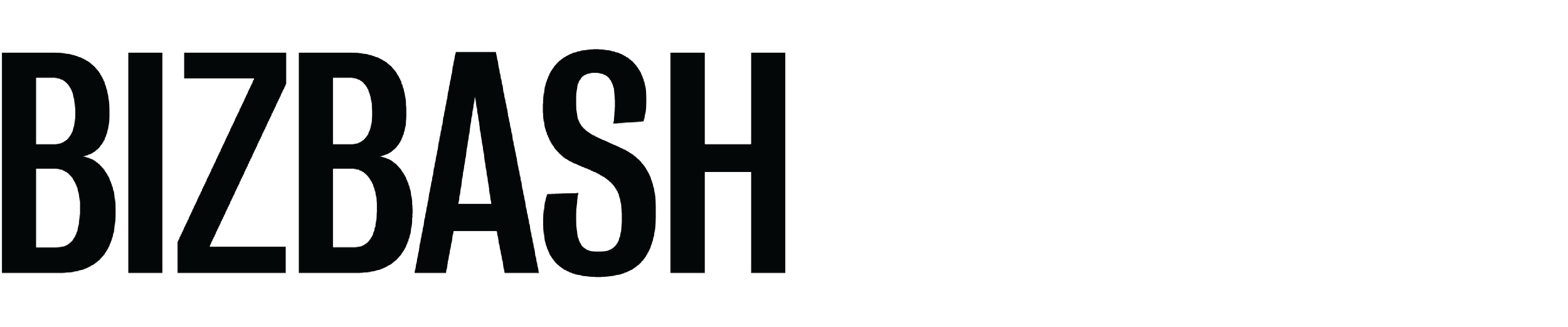 White text on a black background reads "BIZBASH" in a stylized font.