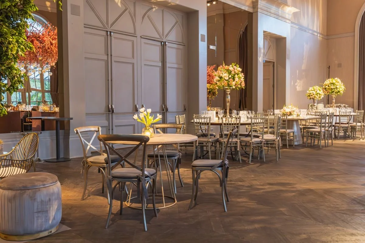 An empty room ready to be used as a venue for catering